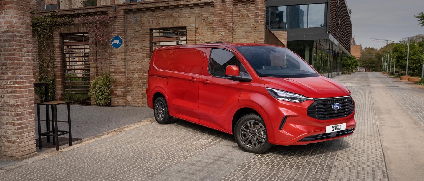 Ford E-Transit Custom in a range of colours