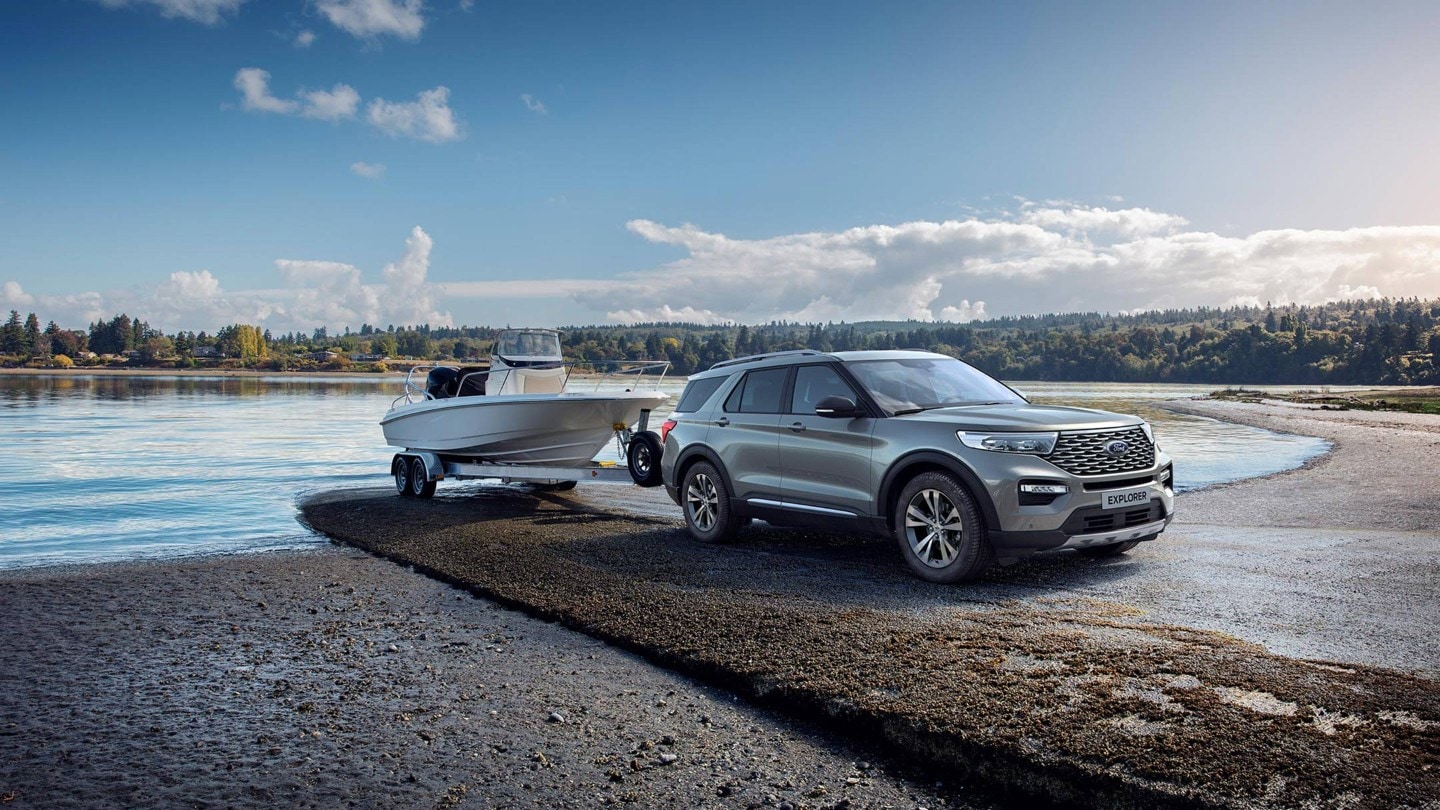 Ford car near water