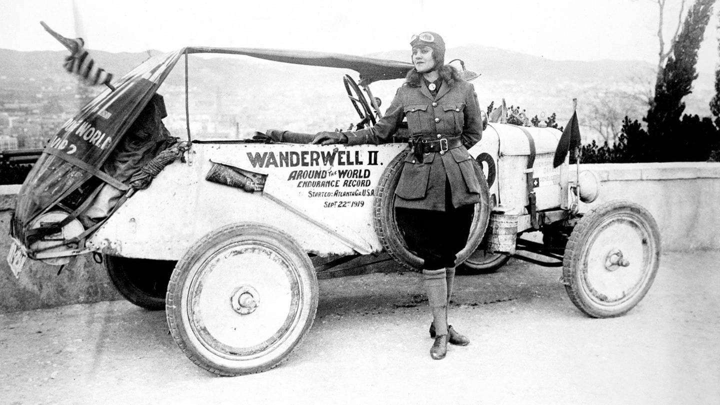 Aloha Wanderwell with Ford Model-T