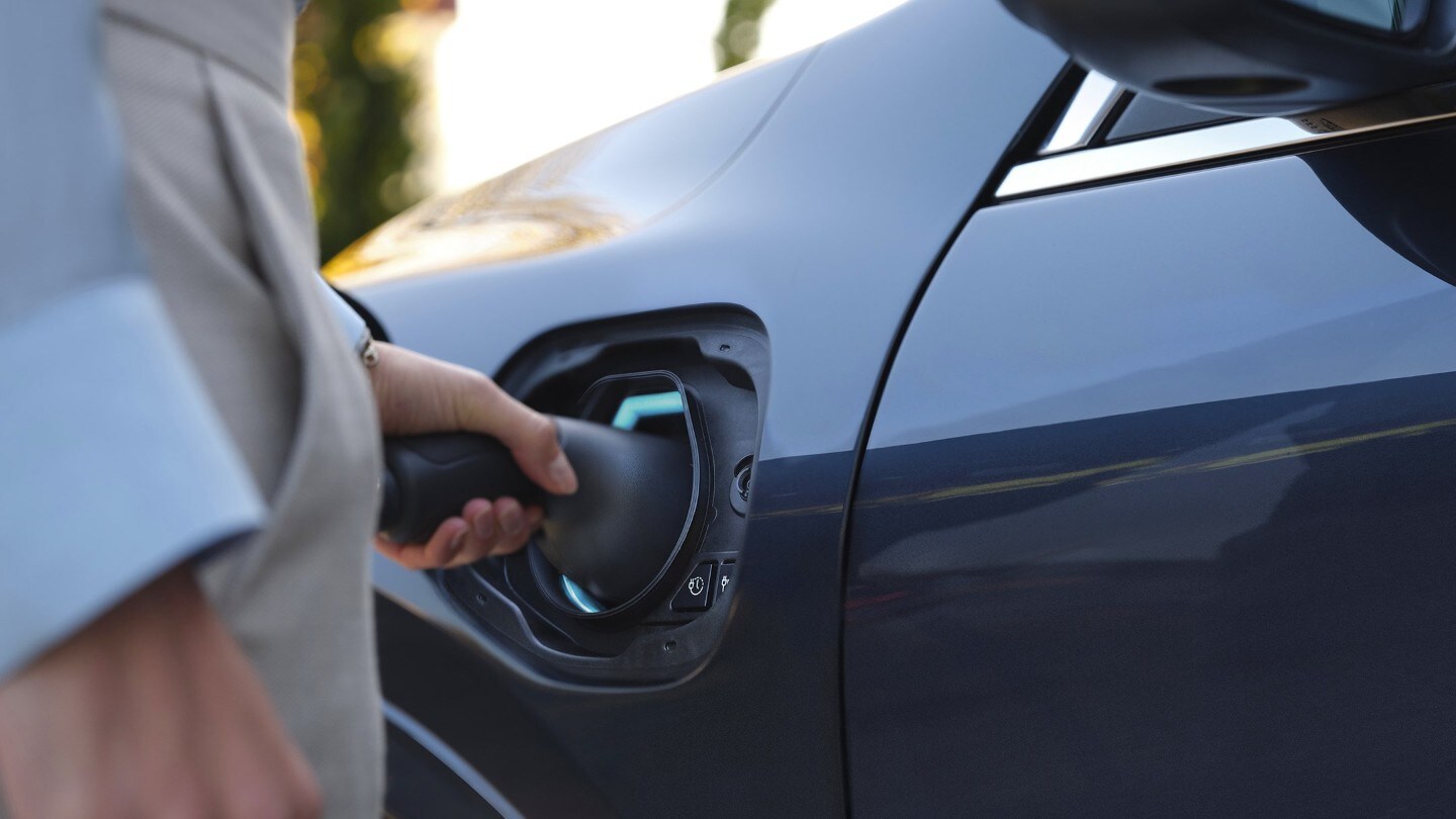 Ford car charging close up