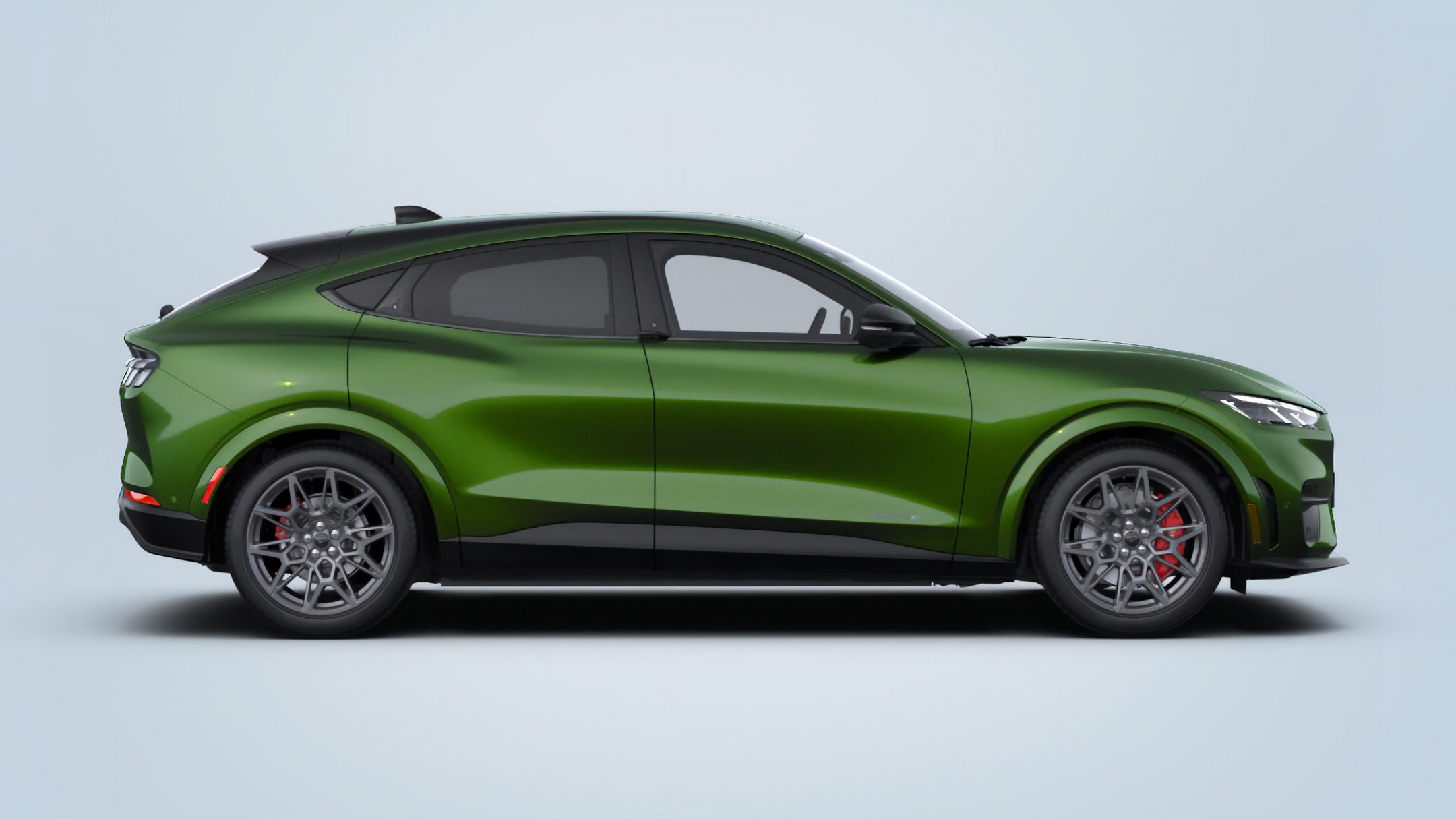 Zielony Ford Mustang Mach-E