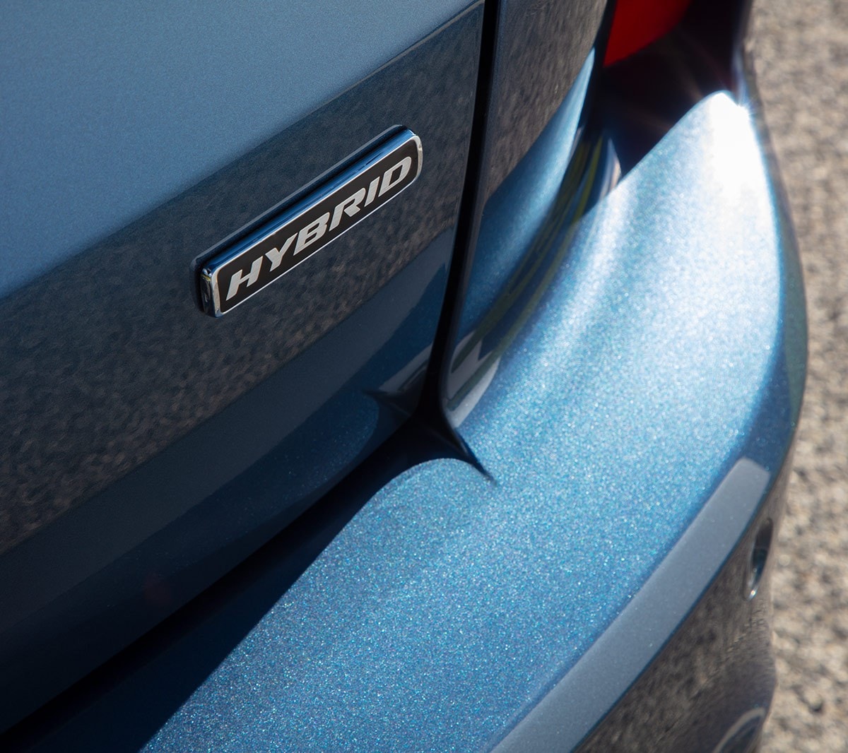 Ford Kuga hybrid badge close up