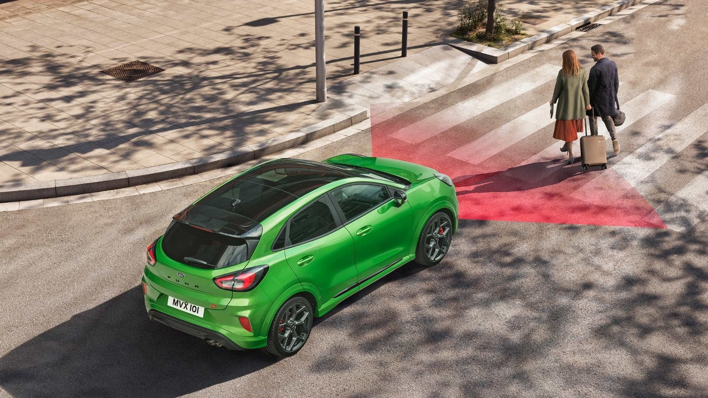 Ford Puma ST displaying pre-collision assist