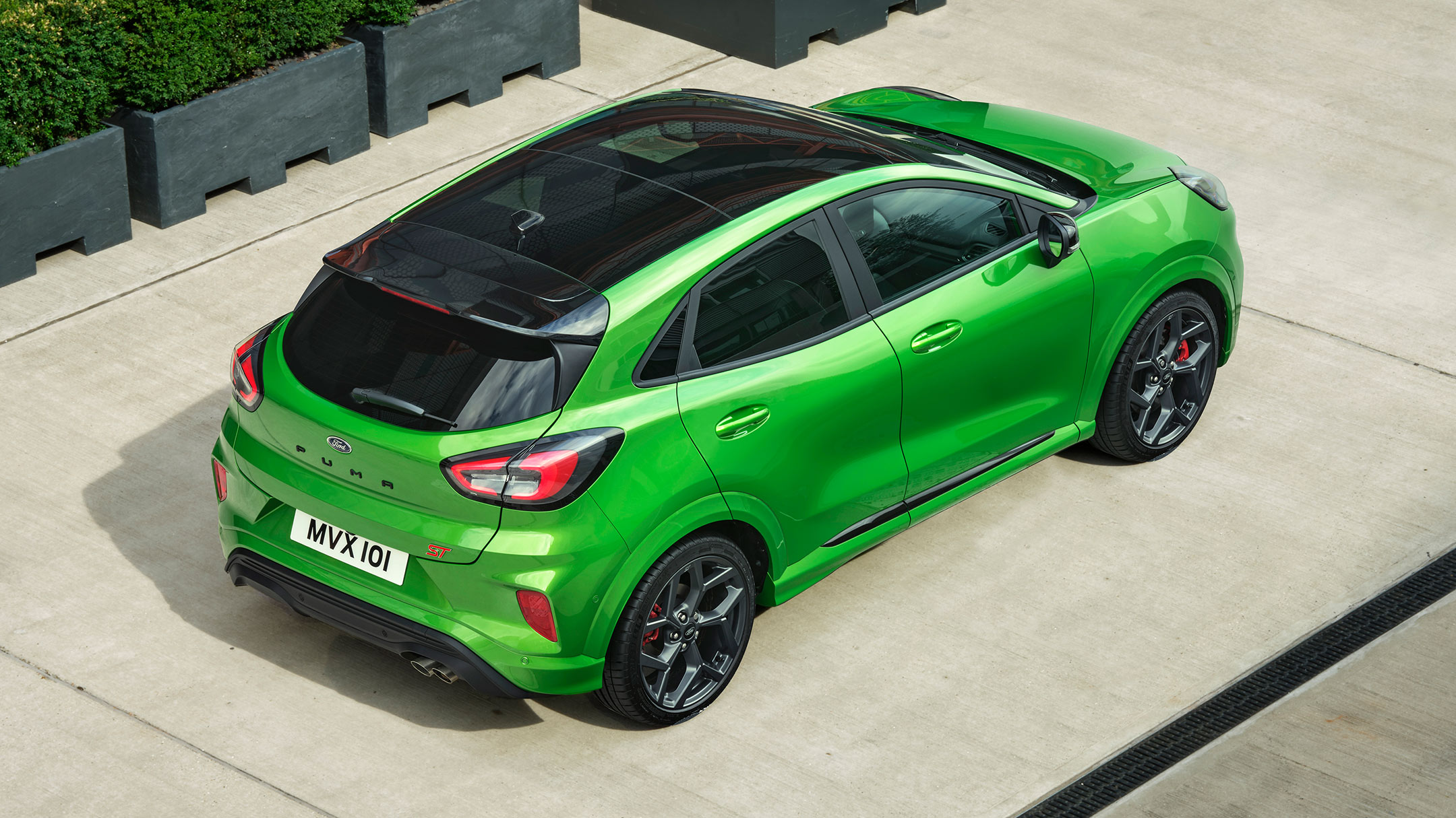 Ford Puma ST rear view from above