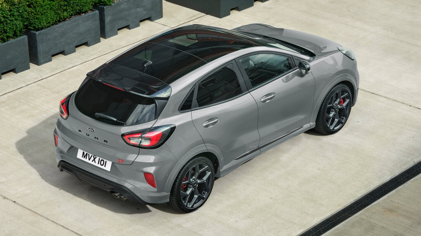 Ford Puma ST exterior overhead rear view