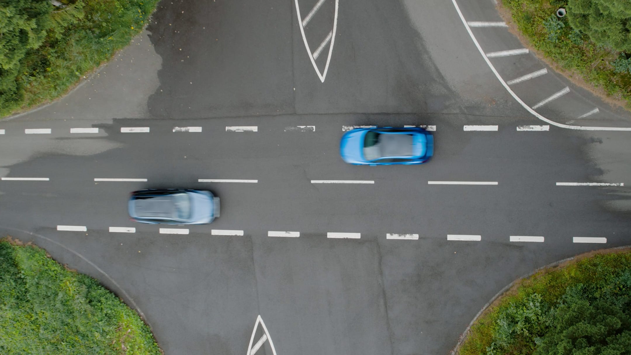 Close-up to intersection