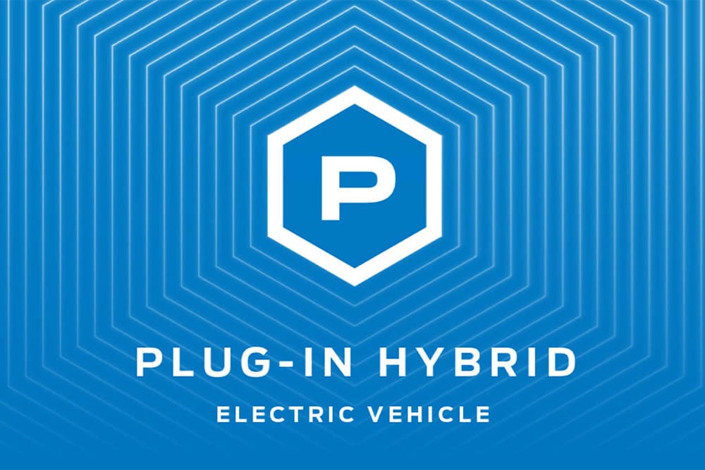 Logo pojazdu hybrydowego typu plug-in (PHEV).