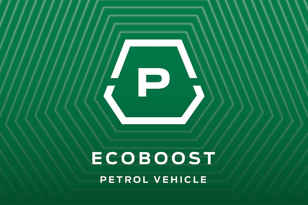 Ikona silnika benzynowego EcoBoost.