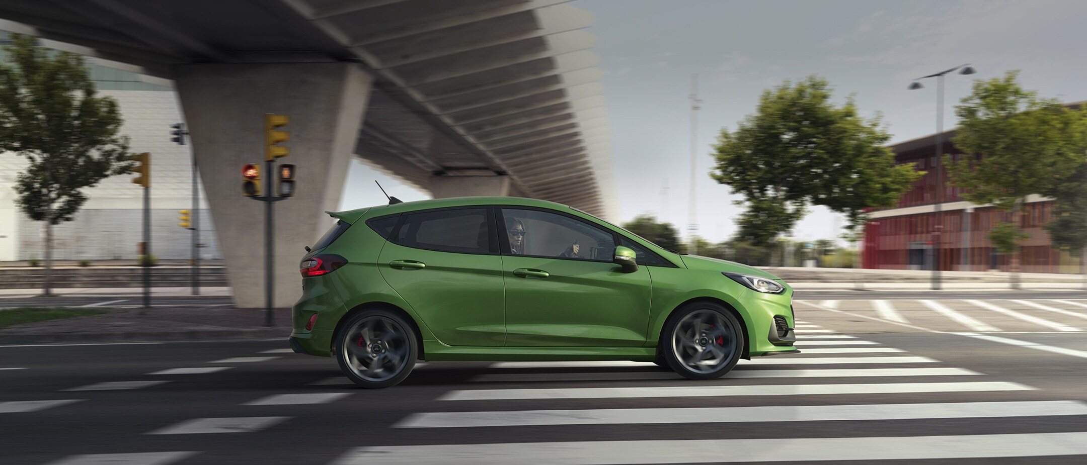 Fiesta ST side view in motion