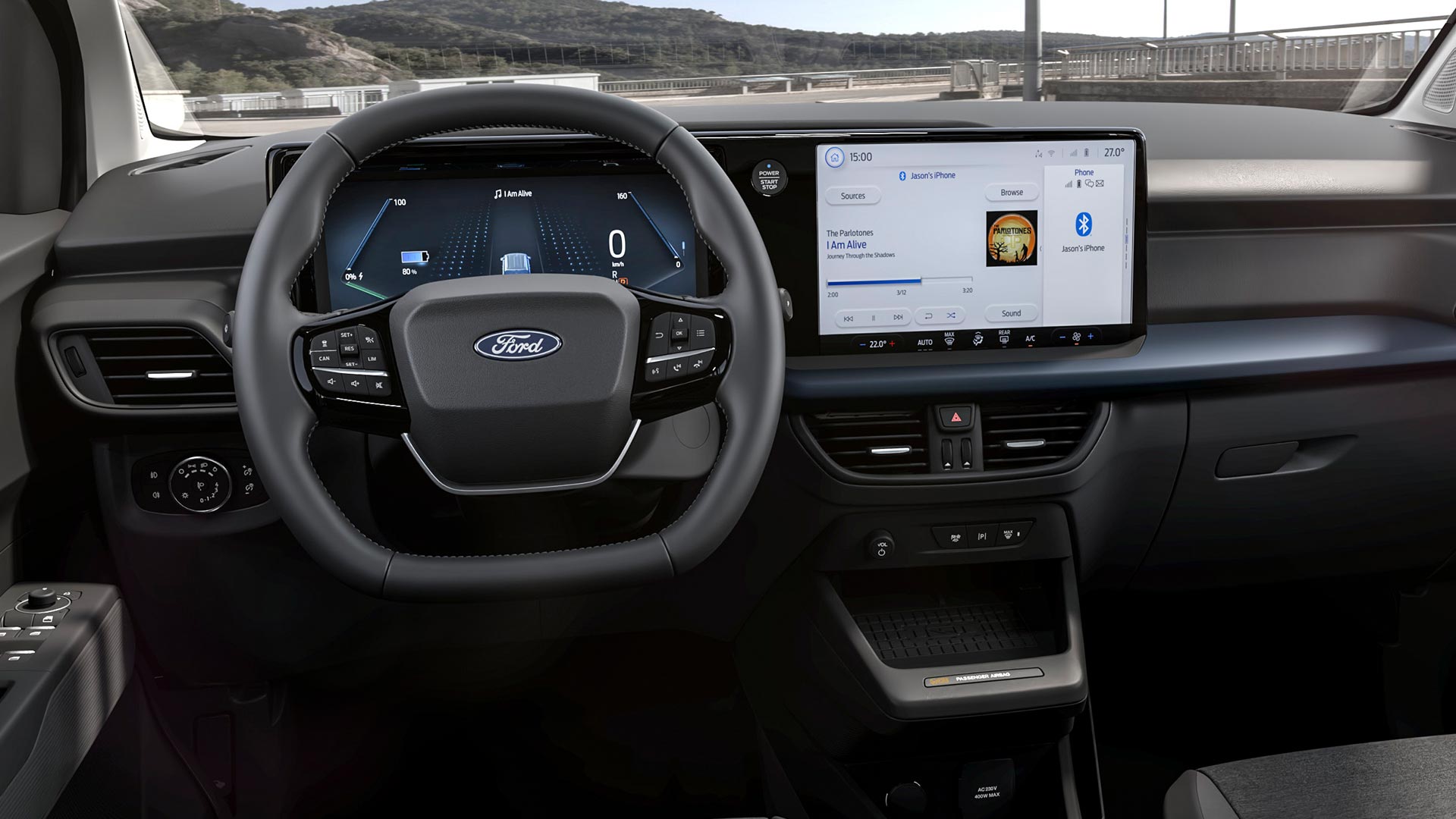 Ford E Tourneo Courier Active wnętrze z ekranem dotykowym
