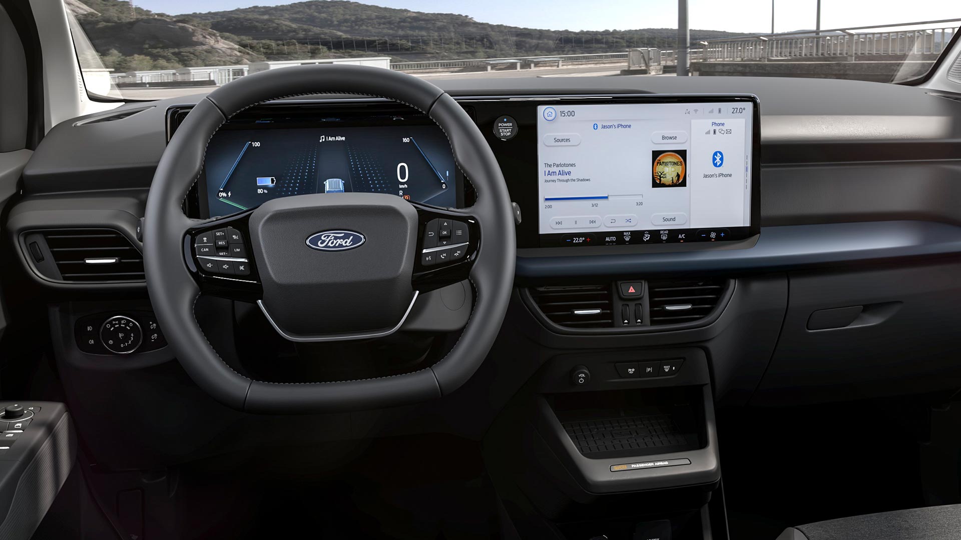 Ford E Tourneo Courier Active wnętrze z ekranem dotykowym