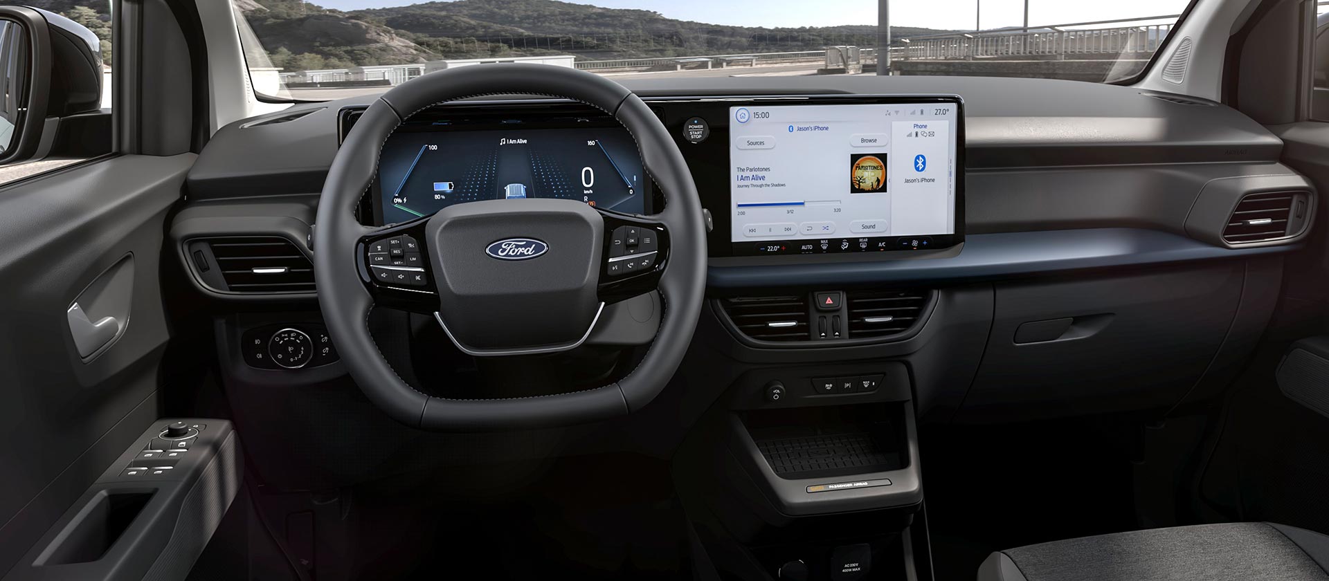Ford E Tourneo Courier Active wnętrze z ekranem dotykowym