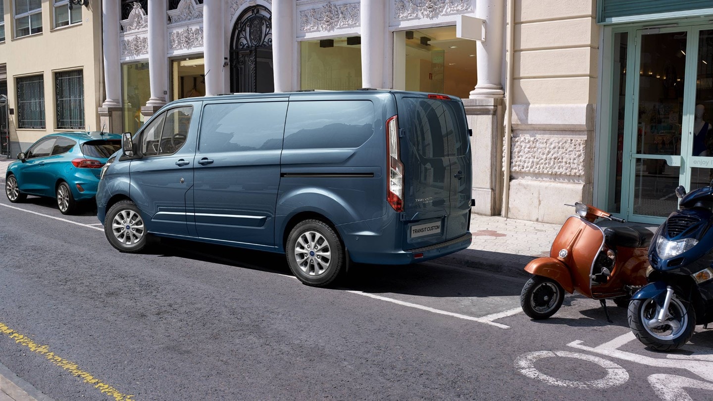 New Ford Transit Custom shown parking with active park assist