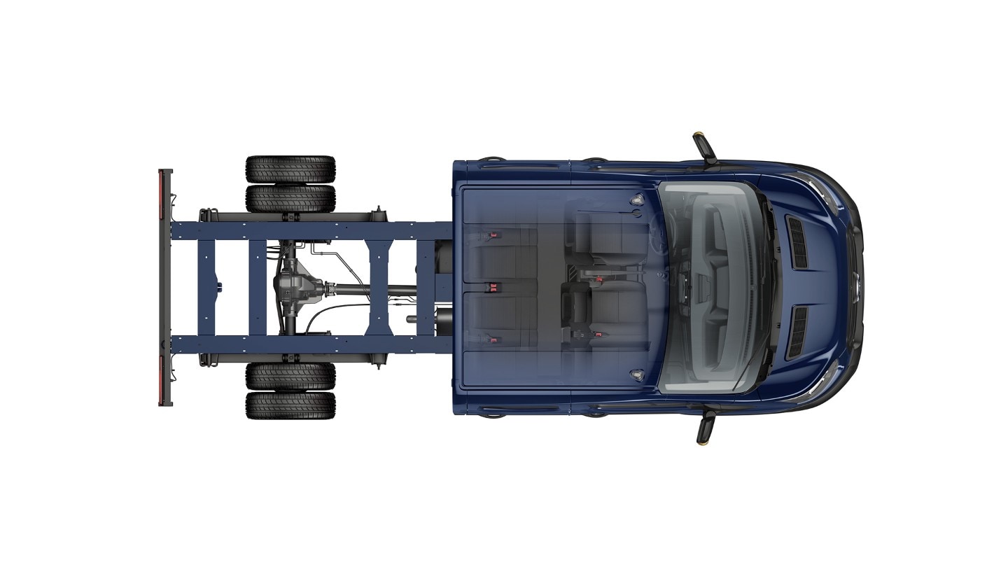 Ford Transit Chassis Cab aerial view of chassis