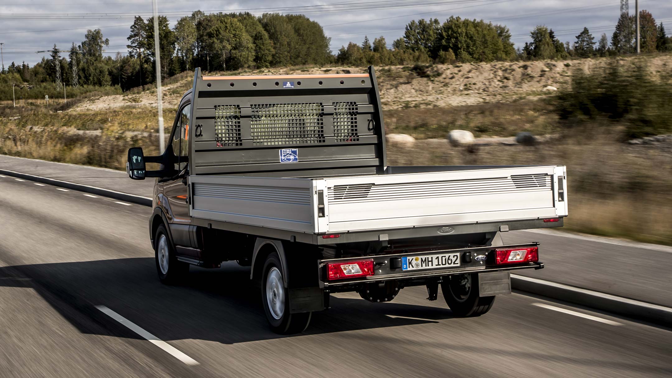 New Ford Transit Chassis Cab with heavy load