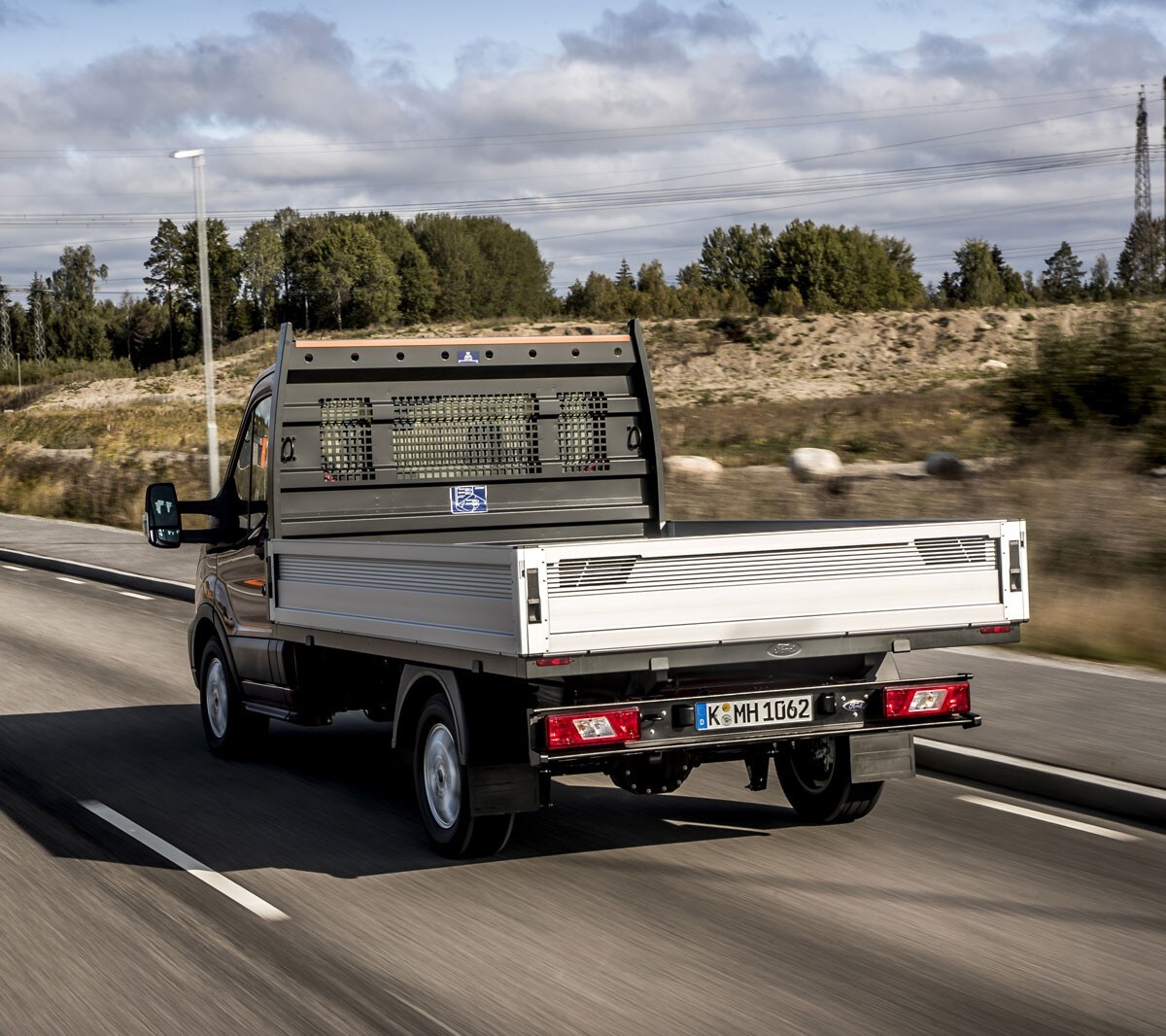 Ford Transit Chassis Cab carrying heavy load