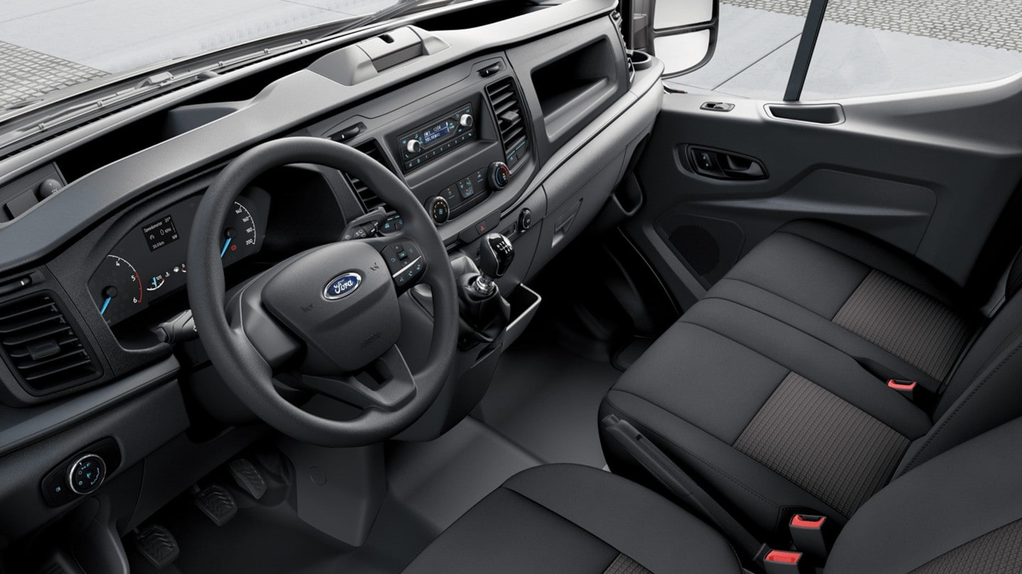 Ford Transit Kombi interior with front seats and steering wheel