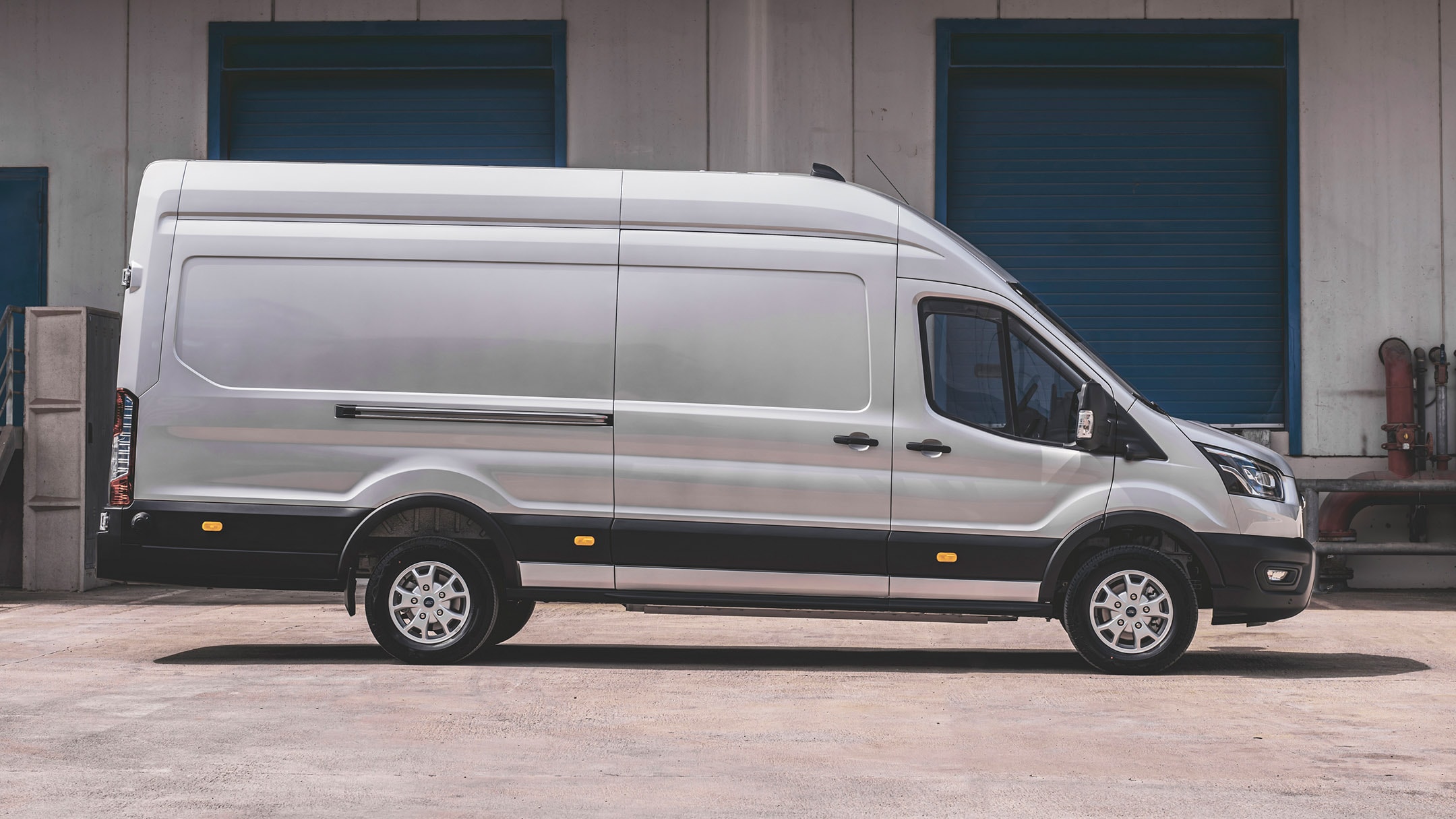 Ford E-Transit Van exterior side view