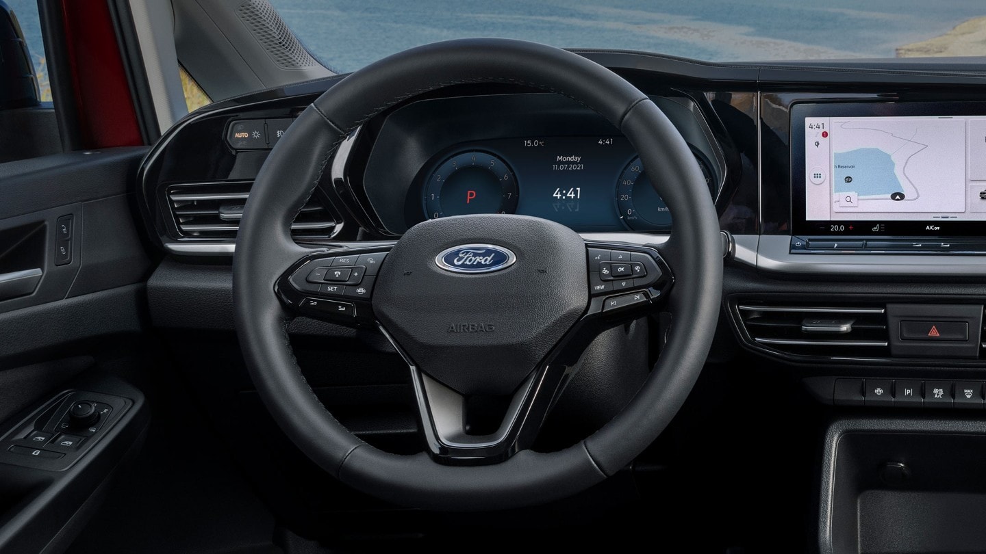 Interior of the Ford Tourneo Connect showing the dashboard