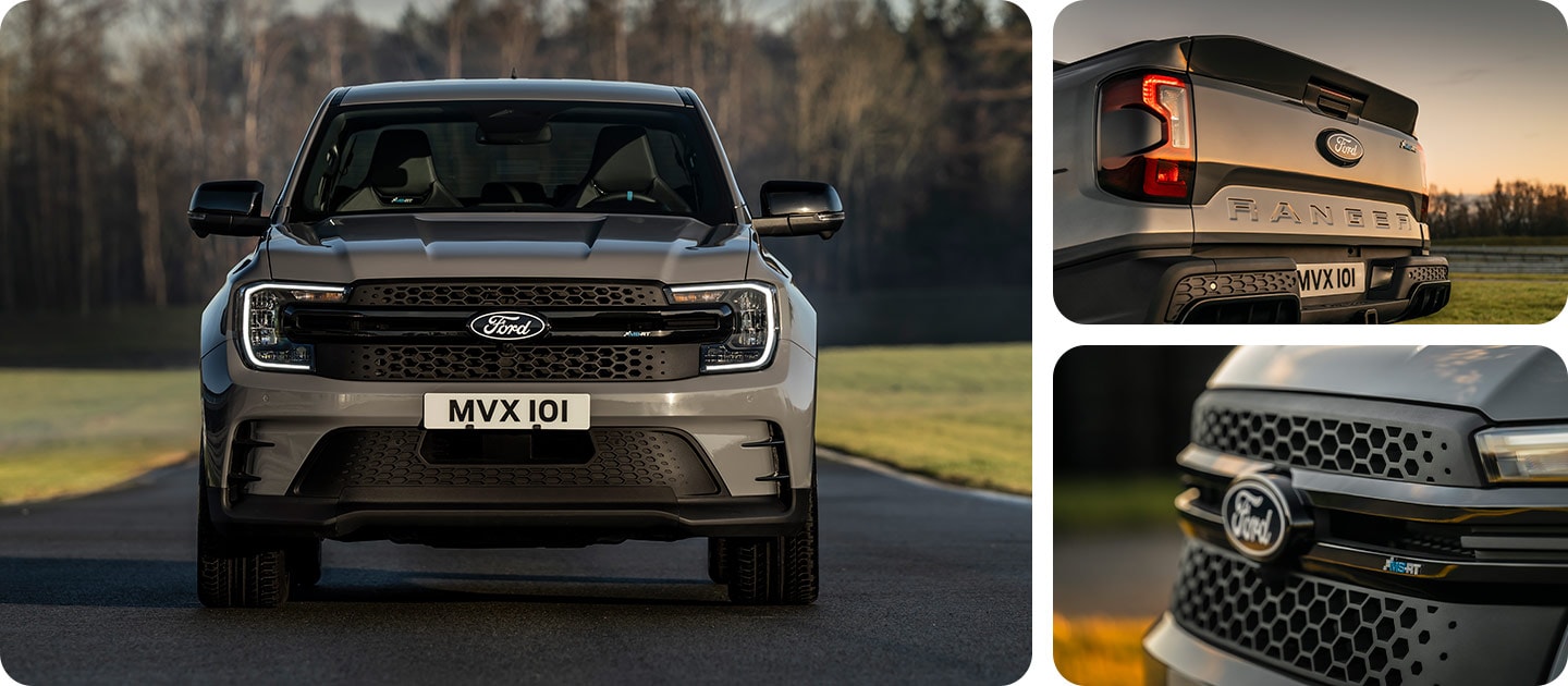 Head-on view of Ford Ranger MS-RT with its bold grille.