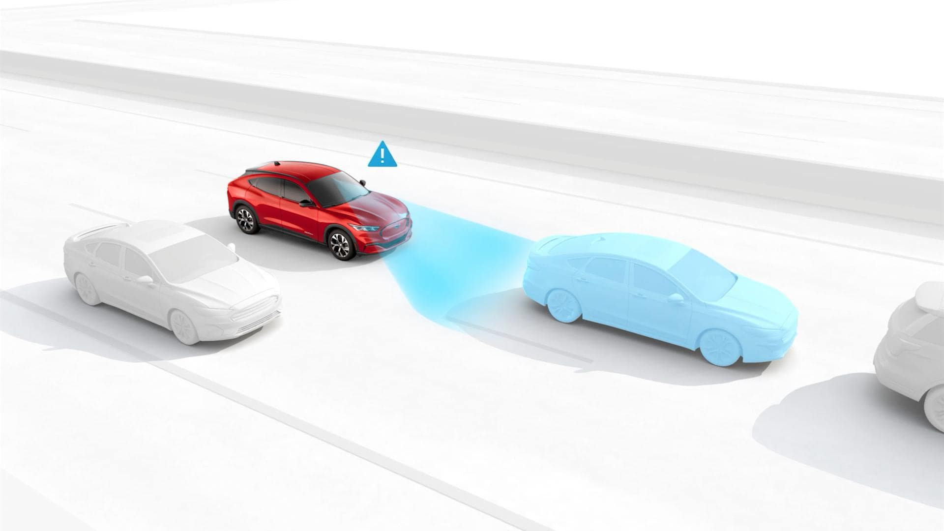 Grafika ilustrująca system monitorujący koncentrację kierowcy w pojeździe Ford.