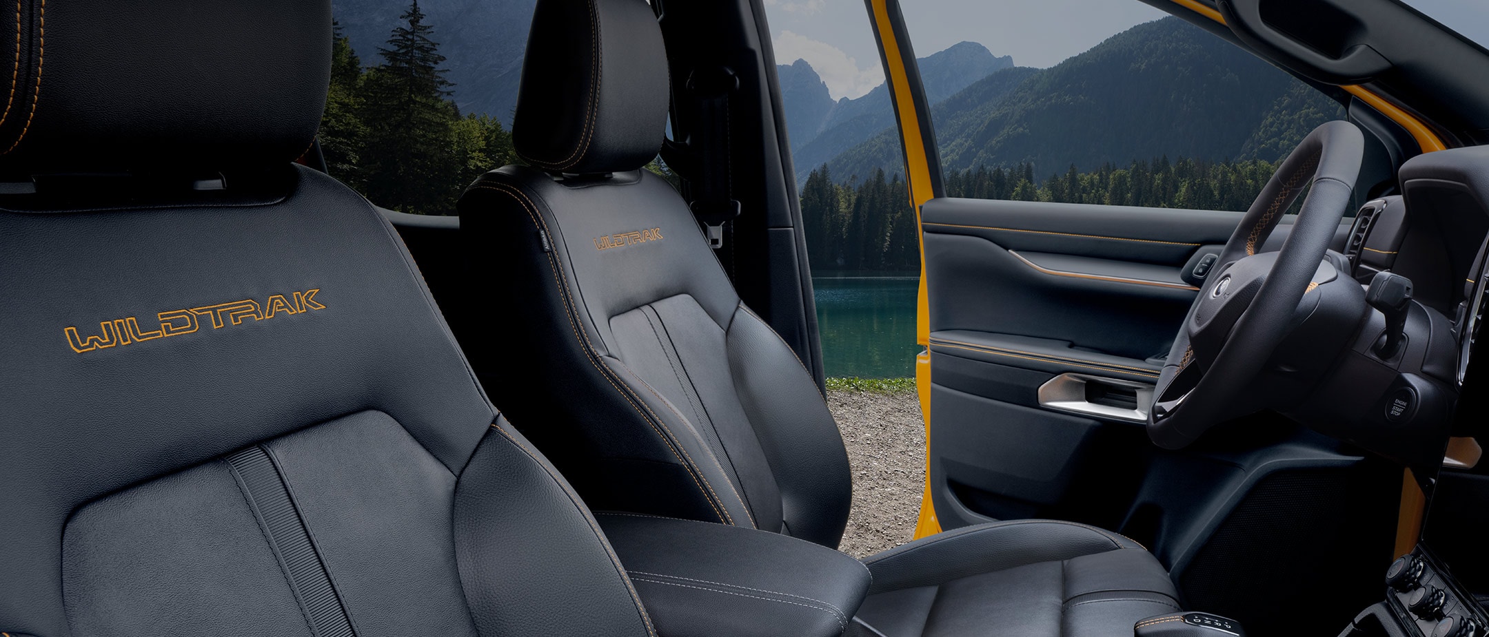 All-New Ranger Wildtrak interior front seats