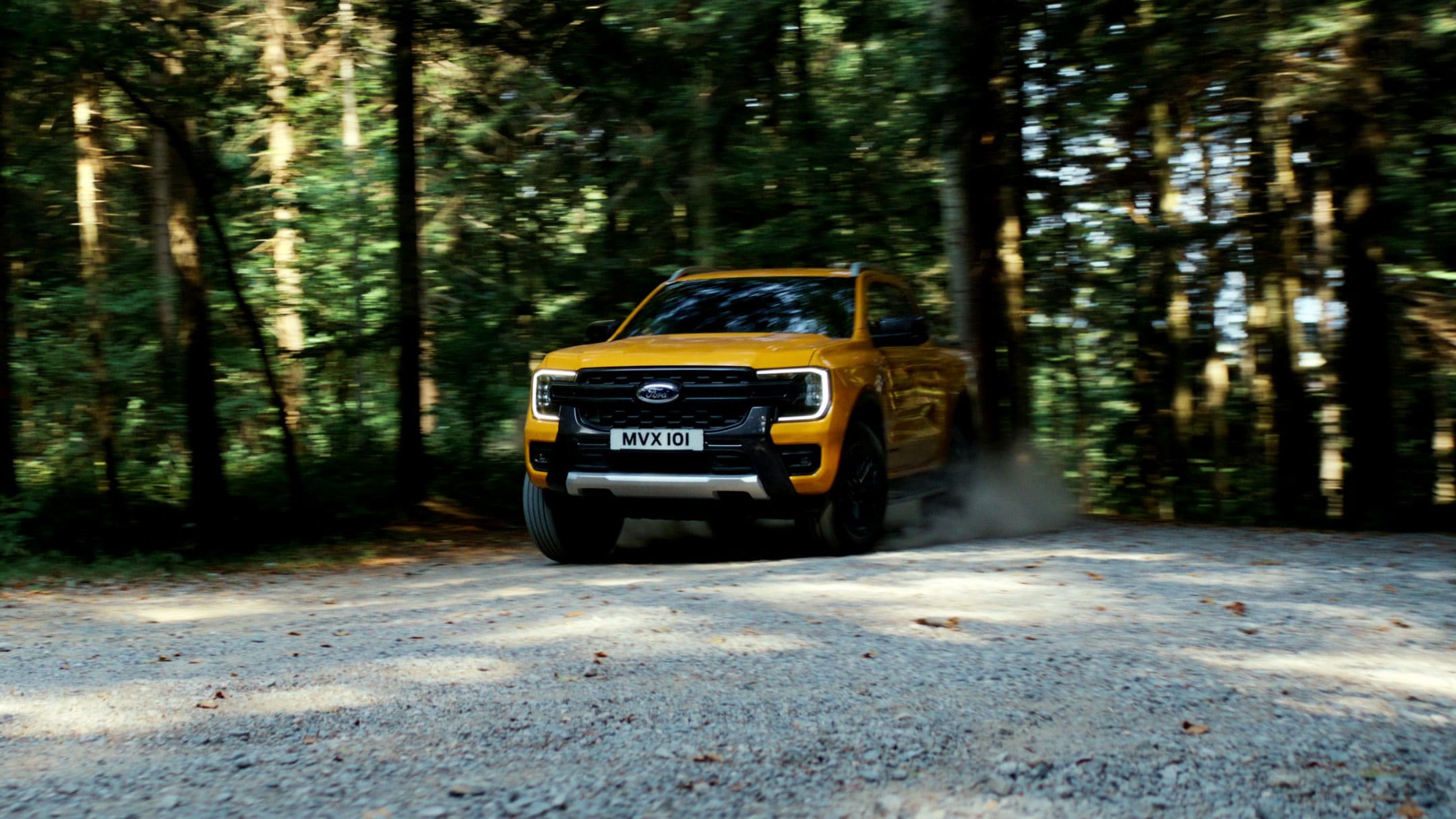 All-New Ford Ranger emerging from the forest