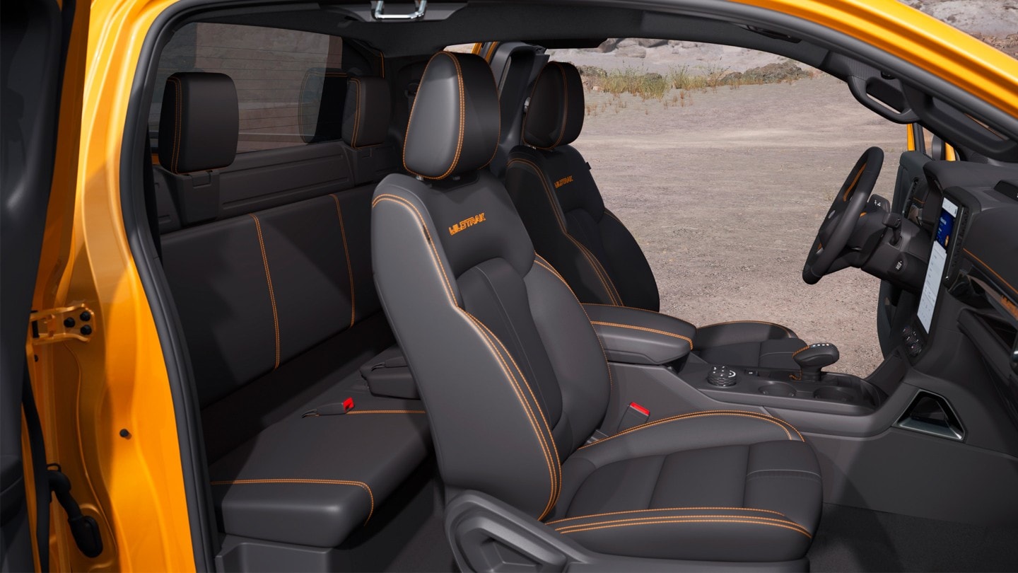 All-New Ranger in Cyber Orange front seats