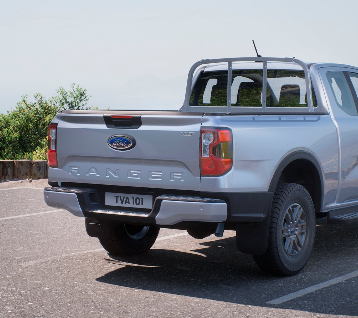 All-New Ranger in Moondust Silver rear 3/4 view