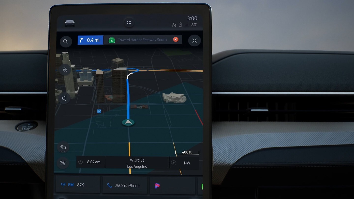 SYNC 4A navigation on screen
